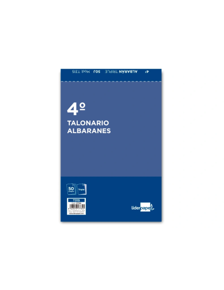 CI | Talonario liderpapel albaran cuarto original y dos copias t315
