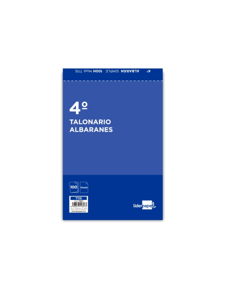 CI | Talonario liderpapel albaran cuarto original t115