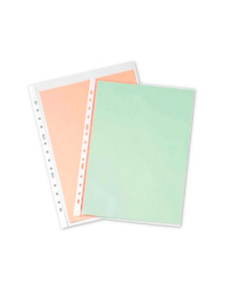CI | Funda multitaladro q-connect folio 80 mc cristal caja de 100 unidades