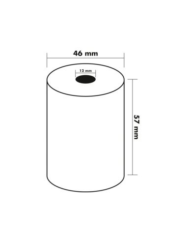 CI | Rollo sumadora termico q-connect 57 mm ancho x 47mm diametro para maquinas tarjetade creditos sin bisfenol a