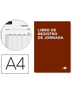 CI | Libro Liderpapel Registro De Jornada Empleados A4 10...