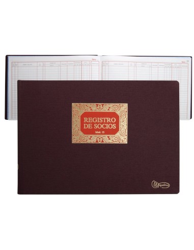 CI | Libro miquelrius n. 13 folio apaisado 100 hojas -registro de socios