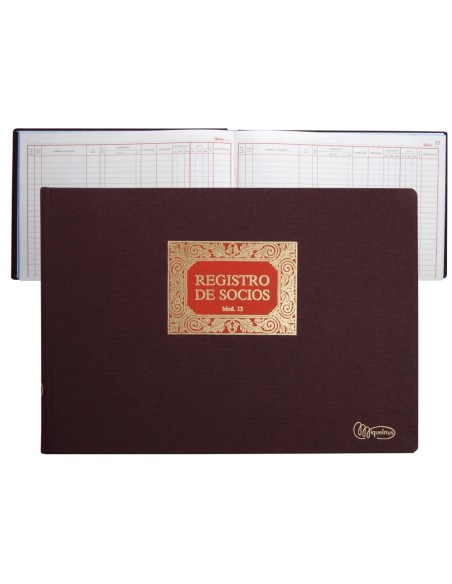 CI | Libro miquelrius n. 13 folio apaisado 100 hojas -registro de socios
