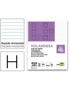 CI | Bloc de cartas liderpapel rayado holandesa 40 hojas...