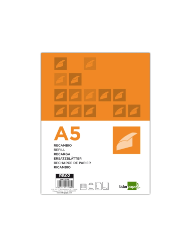 CI | Recambio liderpapel a5 100 hojas 100g/m2...
