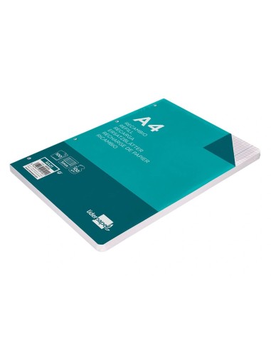 CI | Recambio liderpapel a4 100 hojas 100g/m2 cuadro 5mm con margen 4 taladros
