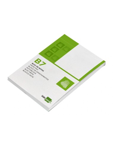 CI | Bloc notas liderpapel liso b7 80 hojas 60g/m2 perforado