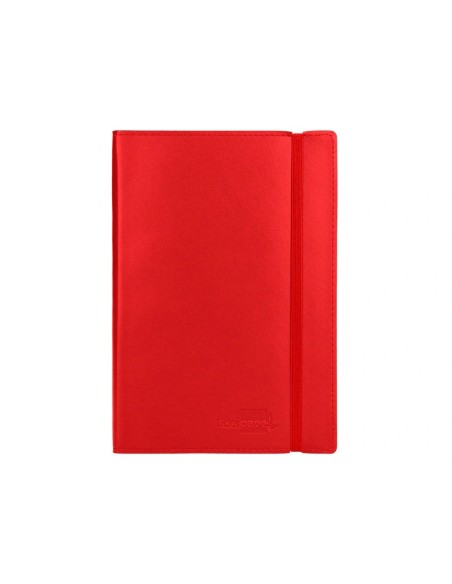 CI | Libreta liderpapel simil piel a7 120 hojas 70g/m2 indice rojo