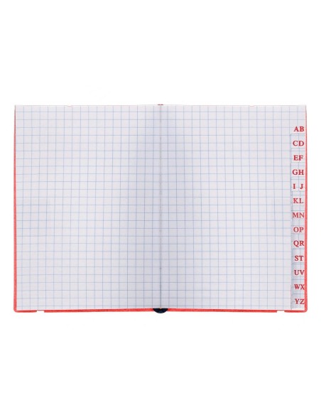 CI | Libreta liderpapel simil piel a7 120 hojas 70g/m2 indice rojo