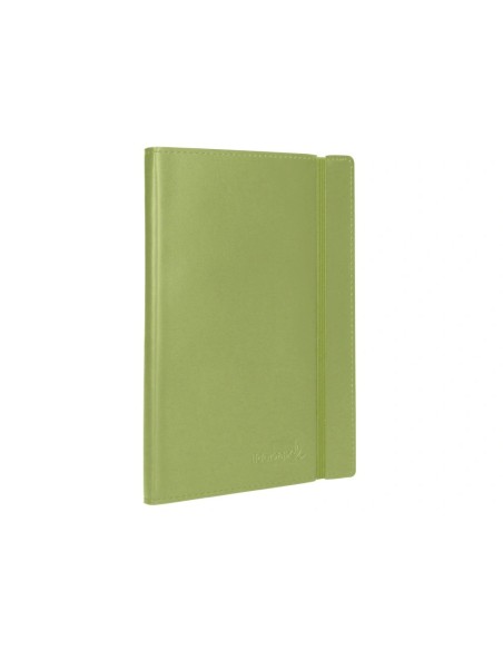 CI | Libreta liderpapel simil piel a6 120 hojas 70g/m2 horizontal sin margen verde