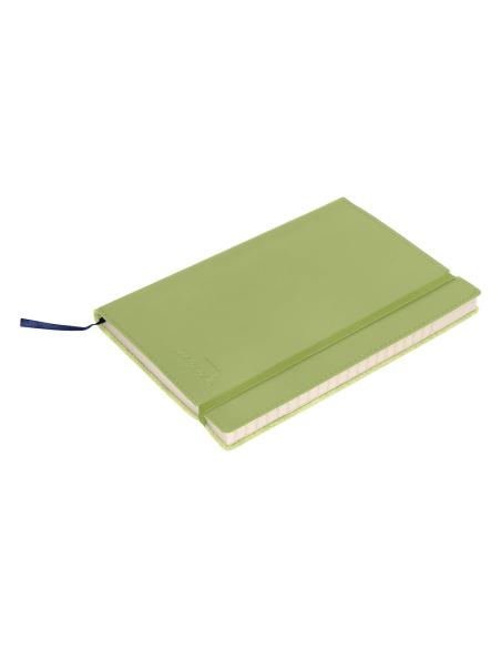 CI | Libreta liderpapel simil piel a6 120 hojas 70g/m2 horizontal sin margen verde