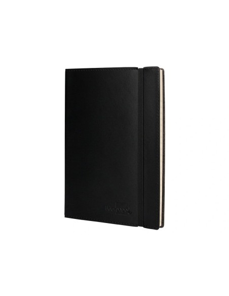 CI | Libreta liderpapel simil piel a6 120 hojas 70g/m2 horizontal sin margen negro