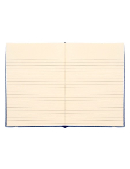 CI | Libreta liderpapel simil piel a6 120 hojas 70g/m2 horizontal sin margen azul