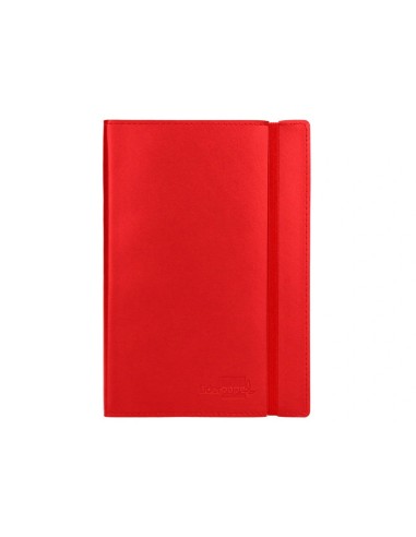 CI | Libreta liderpapel simil piel a6 120 hojas 70g/m2 cuadro 4mm sin margen rojo