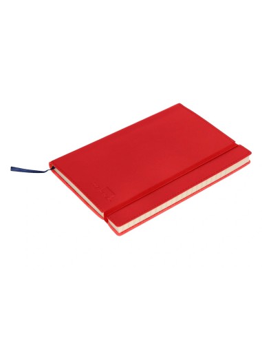 CI | Libreta liderpapel simil piel a6 120 hojas 70g/m2 cuadro 4mm sin margen rojo