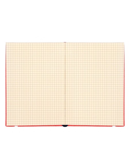 CI | Libreta liderpapel simil piel a6 120 hojas 70g/m2 cuadro 4mm sin margen rojo