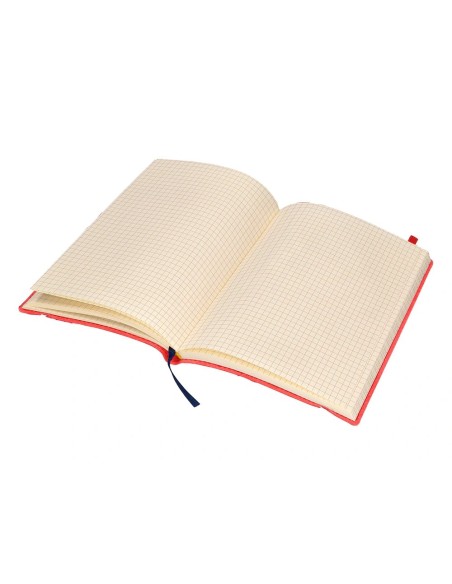 CI | Libreta liderpapel simil piel a6 120 hojas 70g/m2 cuadro 4mm sin margen rojo