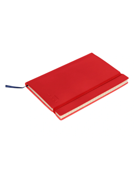 CI | Libreta liderpapel simil piel a5 120 hojas 70g/m2 horizontal sin margen rojo