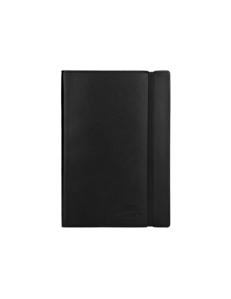 CI | Libreta liderpapel simil piel a5 120 hojas 70g/m2 horizontal sin margen negro