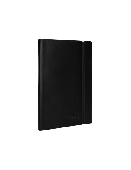 CI | Libreta liderpapel simil piel a5 120 hojas 70g/m2 horizontal sin margen negro