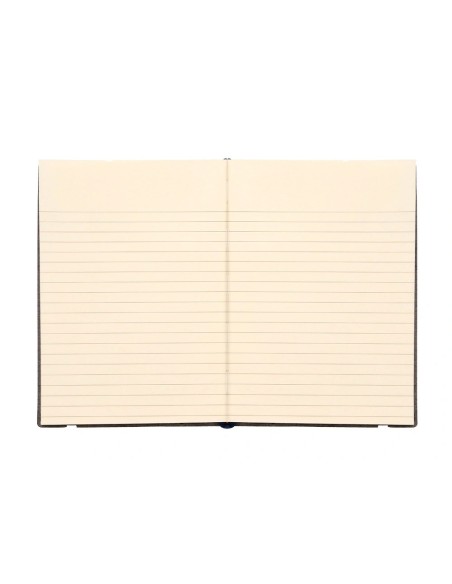 CI | Libreta liderpapel simil piel a5 120 hojas 70g/m2 horizontal sin margen negro