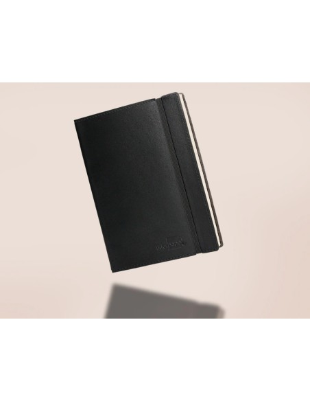 CI | Libreta liderpapel simil piel a5 120 hojas 70g/m2 horizontal sin margen negro