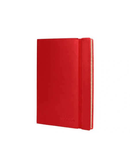 CI | Libreta liderpapel simil piel a5 120 hojas 70g/m2 cuadro 4mm sin margen rojo
