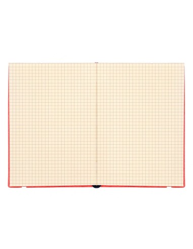 CI | Libreta liderpapel simil piel a5 120 hojas 70g/m2 cuadro 4mm sin margen rojo