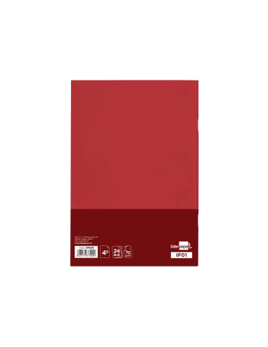 CI | Indice liderpapel tapa cartoncillo cuarto 24 hojas 70g/m2 colores surtidos