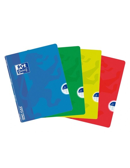 CI | Libreta escolar oxford openflex tapa flexible optik paper 48 hojas din a5 rayado horizontal colores surtidos