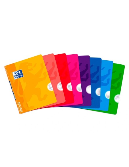 CI | Libreta escolar oxford tapa flexible optik paper openflex 48 hojas 90 gr din a5 cuadro 4 mm colores surtidos