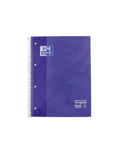CI | Bloc espiral oxford tapa extradura microperforado din a4 80 hojas cuadros 5mm -color lila
