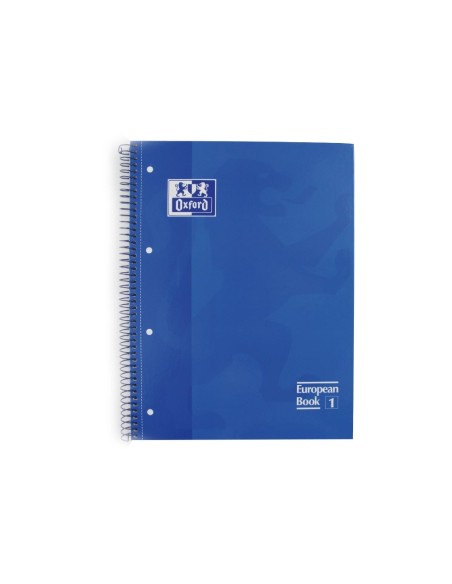 CI | Bloc espiral oxford tapa extradura microperforado din a4 80 hojas cuadros 5mm -color azul
