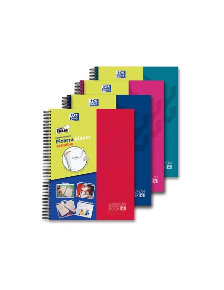 CI | Cuaderno espiral oxford europeanbook 5 write&erase school classic din a4+ 120 hojas cuadro 5 mm con margen