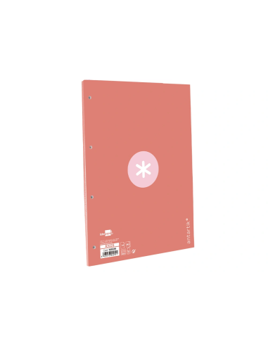 CI | Recambio Liderpapel A4 Antartik 80 Hojas 90G/M2 Cuadro 5 Mm 4 Taladros 1 Banda Marco Color Rosa