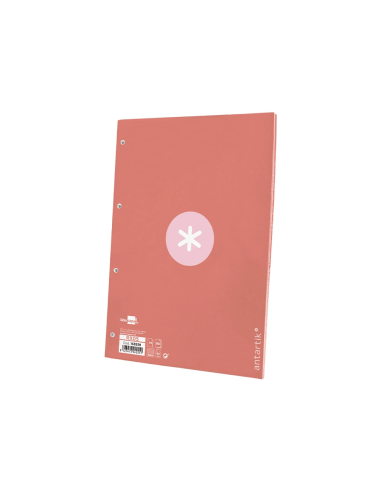 CI | Recambio Liderpapel A4 Antartik 80 Hojas 90G/M2 Cuadro 5 Mm 4 Taladros 1 Banda Marco Color Rosa
