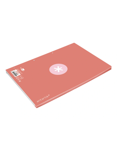 CI | Recambio Liderpapel A4 Antartik 80 Hojas 90G/M2 Cuadro 5 Mm 4 Taladros 1 Banda Marco Color Rosa