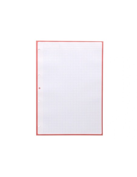 CI | Recambio Liderpapel A4 Antartik 80 Hojas 90G/M2 Cuadro 5 Mm 4 Taladros 1 Banda Marco Color Rosa