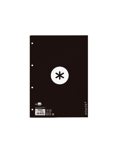 CI | Recambio Liderpapel A4 Antartik 80 Hojas 90G/M2 Cuadro 5 Mm 4 Taladros 1 Banda Marco Color Negro