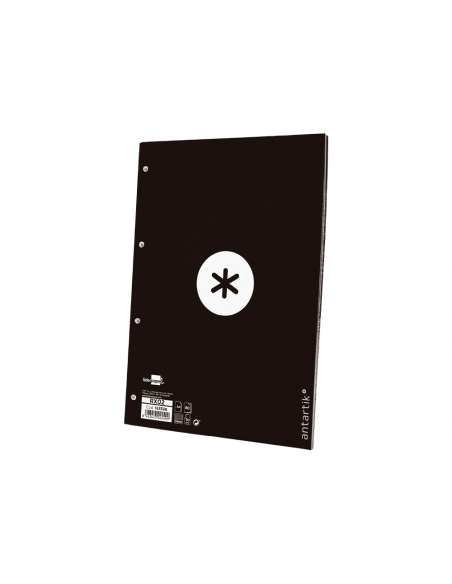CI | Recambio Liderpapel A4 Antartik 80 Hojas 90G/M2 Cuadro 5 Mm 4 Taladros 1 Banda Marco Color Negro