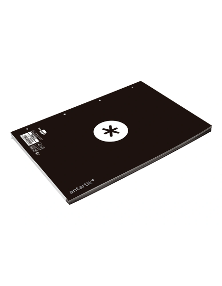 CI | Recambio Liderpapel A4 Antartik 80 Hojas 90G/M2 Cuadro 5 Mm 4 Taladros 1 Banda Marco Color Negro