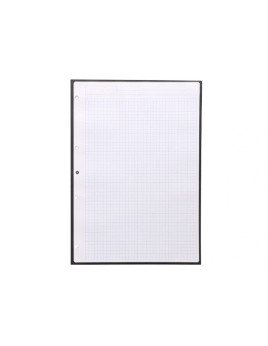 CI | Recambio Liderpapel A4 Antartik 80 Hojas 90G/M2 Cuadro 5 Mm 4 Taladros 1 Banda Marco Color Negro