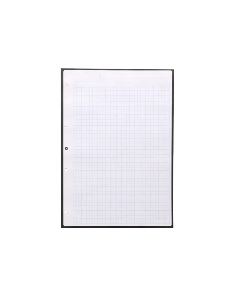 CI | Recambio Liderpapel A4 Antartik 80 Hojas 90G/M2 Cuadro 5 Mm 4 Taladros 1 Banda Marco Color Negro