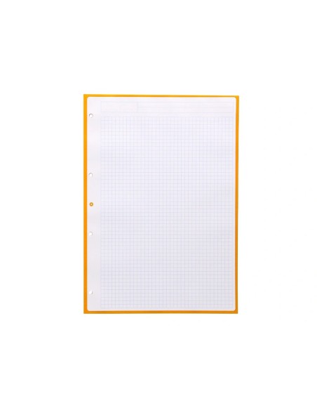 CI | Recambio Liderpapel A4 Antartik 80 Hojas 90G/M2 Cuadro 5 Mm 4 Taladros 1 Banda Marco Color Mostaza
