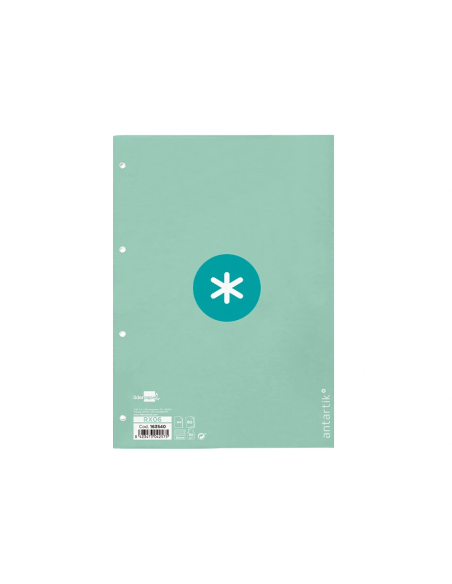 CI | Recambio Liderpapel A4 Antartik 80 Hojas 90G/M2 Cuadro 5 Mm 4 Taladros 1 Banda Marco Color Menta