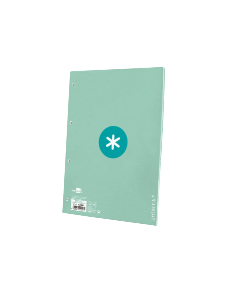 CI | Recambio Liderpapel A4 Antartik 80 Hojas 90G/M2 Cuadro 5 Mm 4 Taladros 1 Banda Marco Color Menta