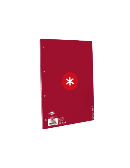 CI | Recambio Liderpapel A4 Antartik 80 Hojas 90G/M2 Cuadro 5 Mm 4 Taladros 1 Banda Marco Color Frambuesa