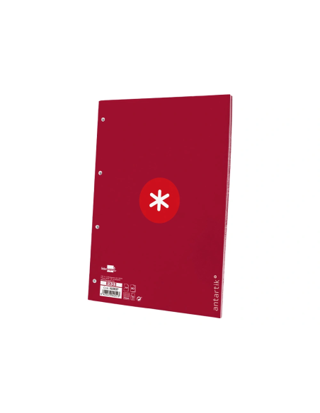CI | Recambio Liderpapel A4 Antartik 80 Hojas 90G/M2 Cuadro 5 Mm 4 Taladros 1 Banda Marco Color Frambuesa