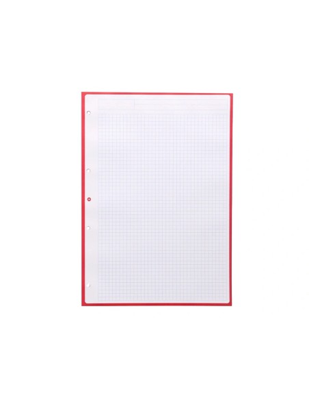 CI | Recambio Liderpapel A4 Antartik 80 Hojas 90G/M2 Cuadro 5 Mm 4 Taladros 1 Banda Marco Color Frambuesa