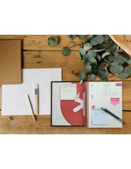CI | Cuaderno espiral liderpapel a5 micro antartik tapa forrada 120h 100g liso con bandas 6 taladros color negro